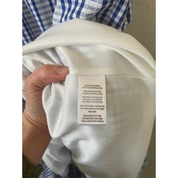 Julia Jordan Gingham Tiered Maxi Long Dress Spring Cottage Core Preppy Easter 14 - Picture 9 of 10